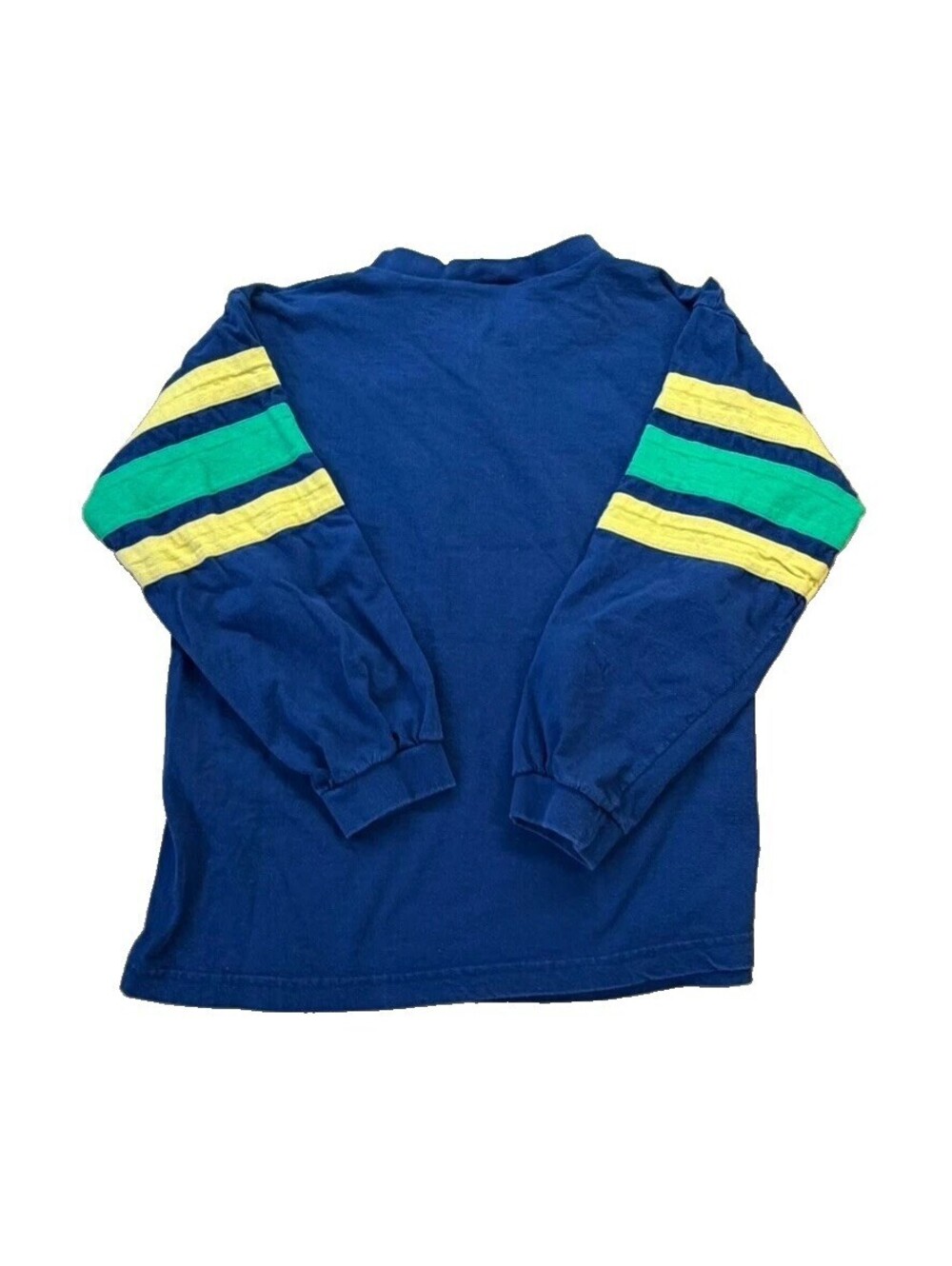 Vintage 90s Notre Dame Irish Long Sleeve Jersey Tee Striped Sleeves Sz M - Picture 2 of 5